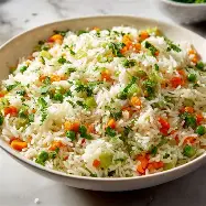 Vegetable Rice | Beef Sauce