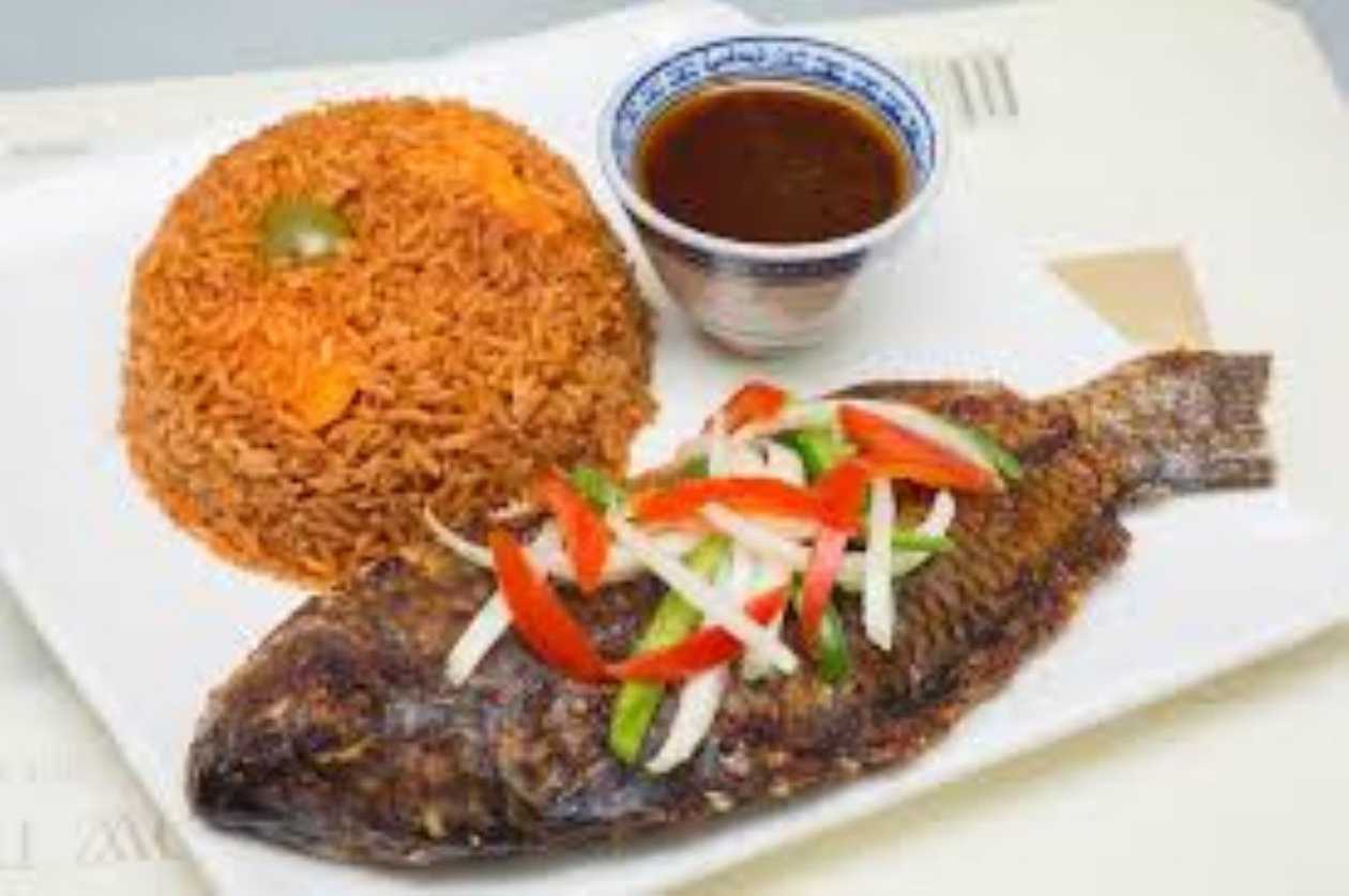 Jollof Rice | Full Tilapia