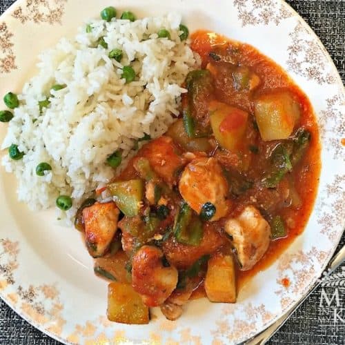Vegetable Rice | Chicken Sauce