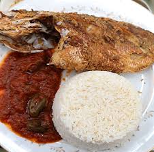 Plain Rice | Fried Fish